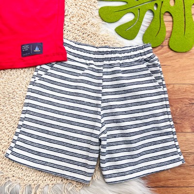  Conj. Regata The Ship e Bermuda em Linho - Vermelho 